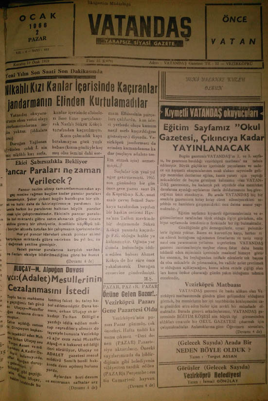 50 Yıl Önce Vezirköprü