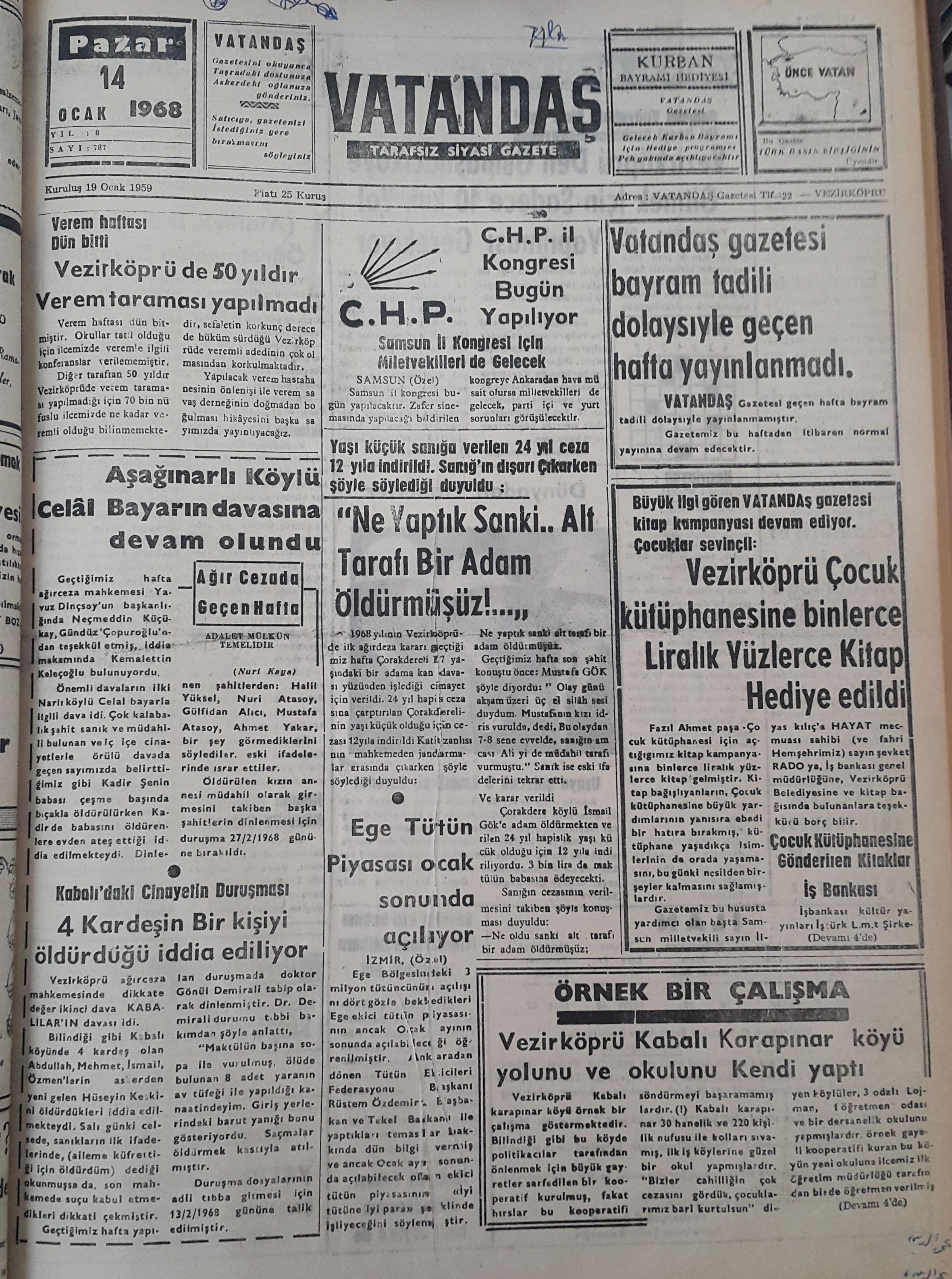 50 Yıl Önce – 14 Ocak 1968