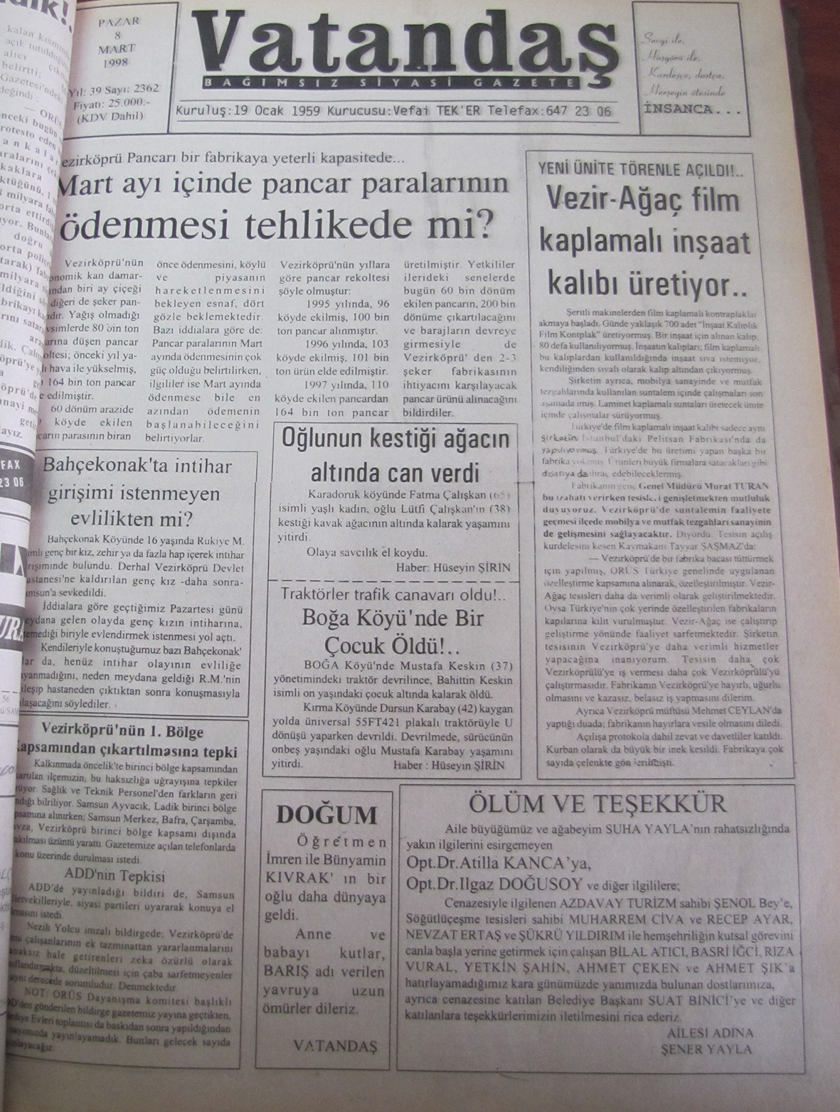 Mart ayı içinde pancar paralarının ödenmesi tehlikede mi?
