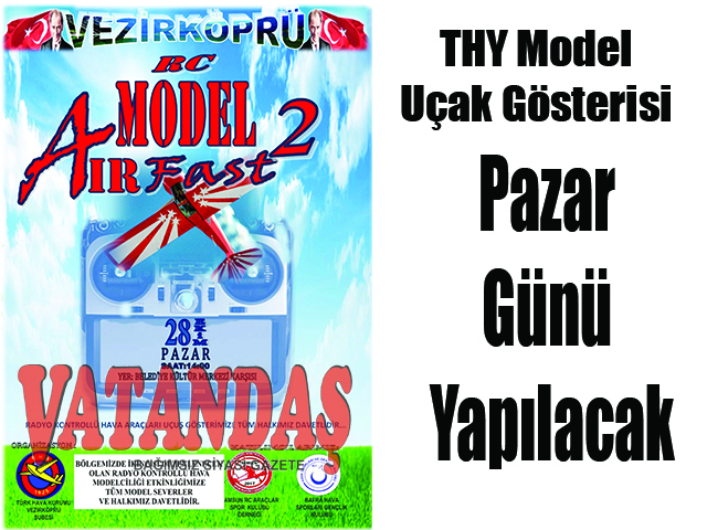 THY Model Uçak Gösterisi Pazar Günü Yapılacak