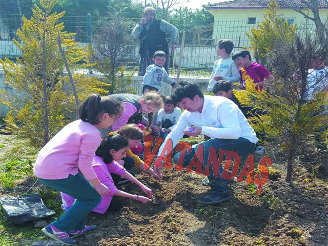 Meşeli İlkokulu’nda Okul Bahçesi Oluşturuldu