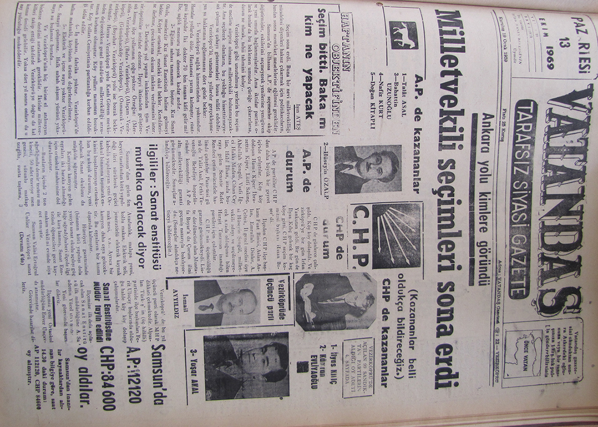 Ankara yolu kimlere göründü Milletvekili Seçimleri Sona Erdi 13 Ekim 1969 Pazartesi