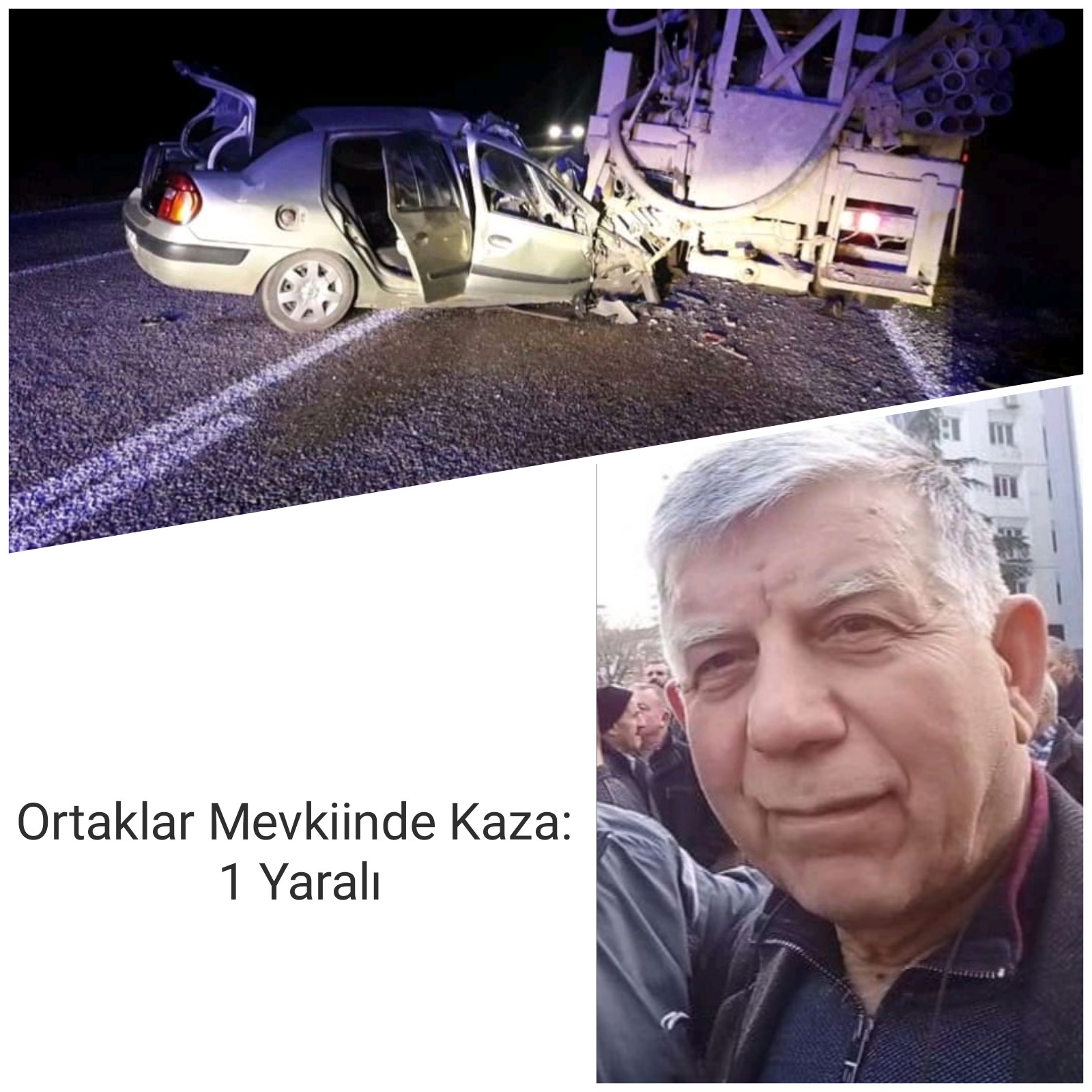 Ortaklar Mevkiinde Kaza: 1 Yaralı Dtb. Kartal Kazada yaralandı