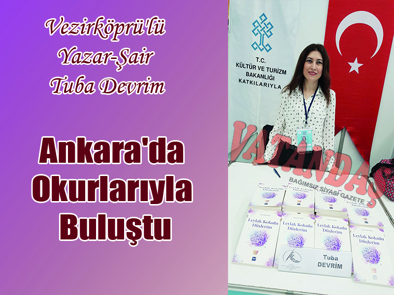 Vezirköprü’lü Yazar-Şair Tuba Devrim Ankara’da Okurlarıyla Buluştu