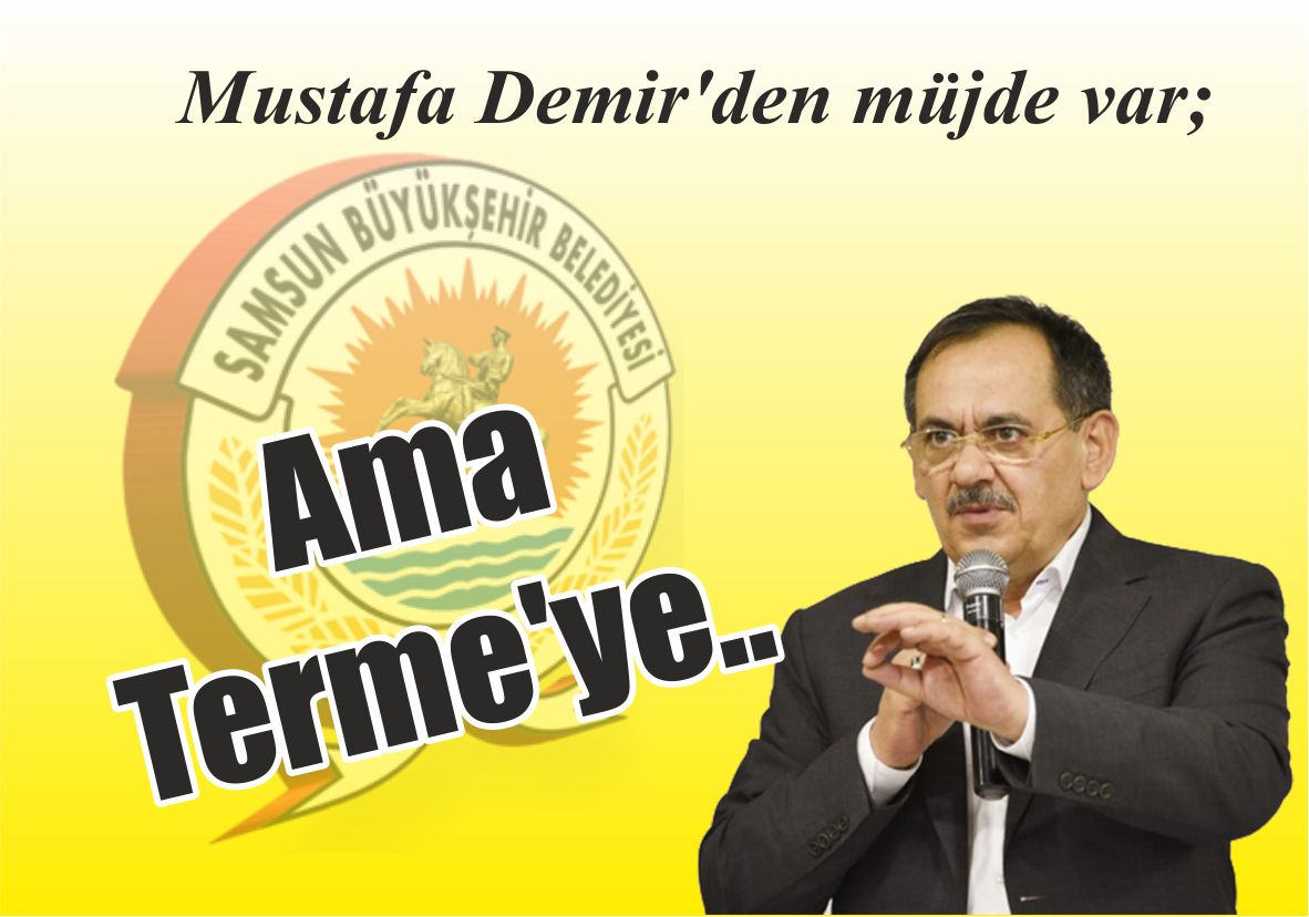 Mustafa Demir’den müjde var; Ama Terme’ye..
