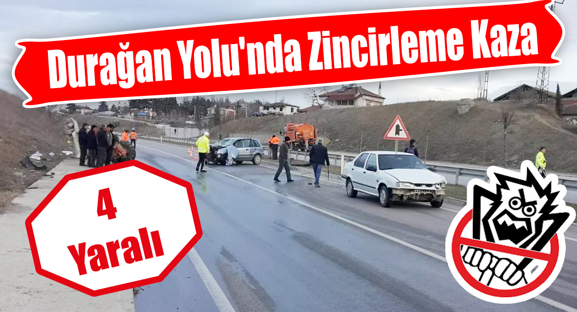 Durağan Yolu’nda Zincirleme Kaza: 4 Yaralı