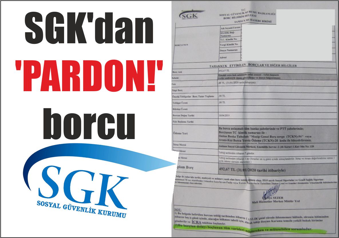 SGK’dan ‘PARDON!’ borcu