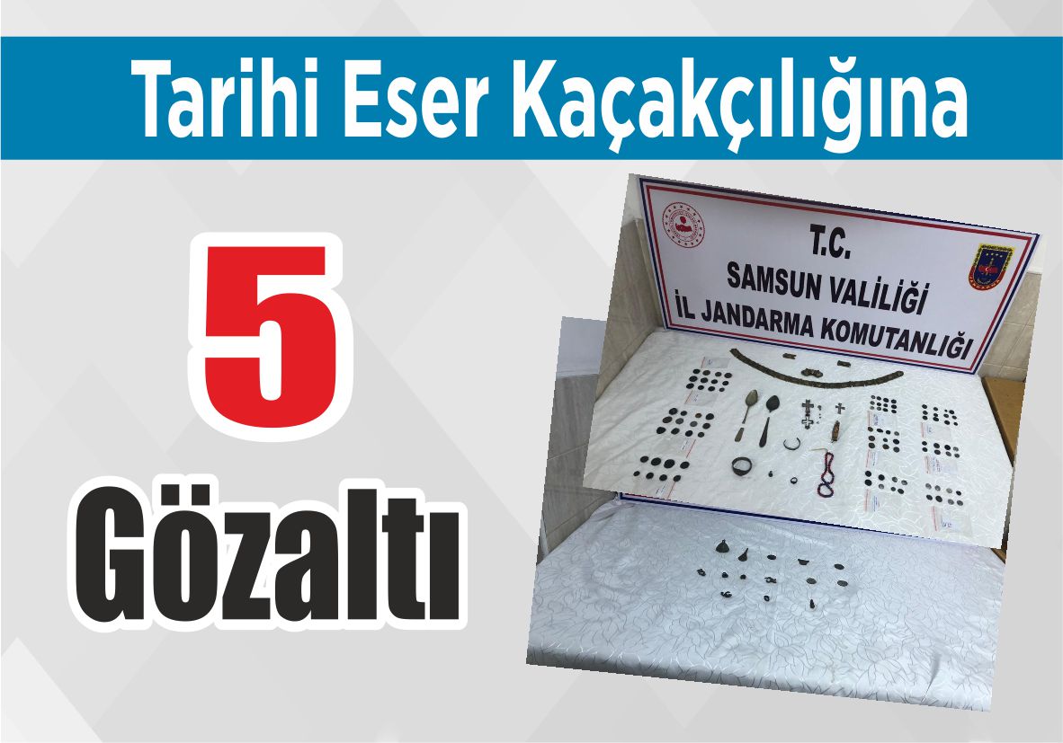 Tarihi Eser Kaçakçılığına 5 Gözaltı