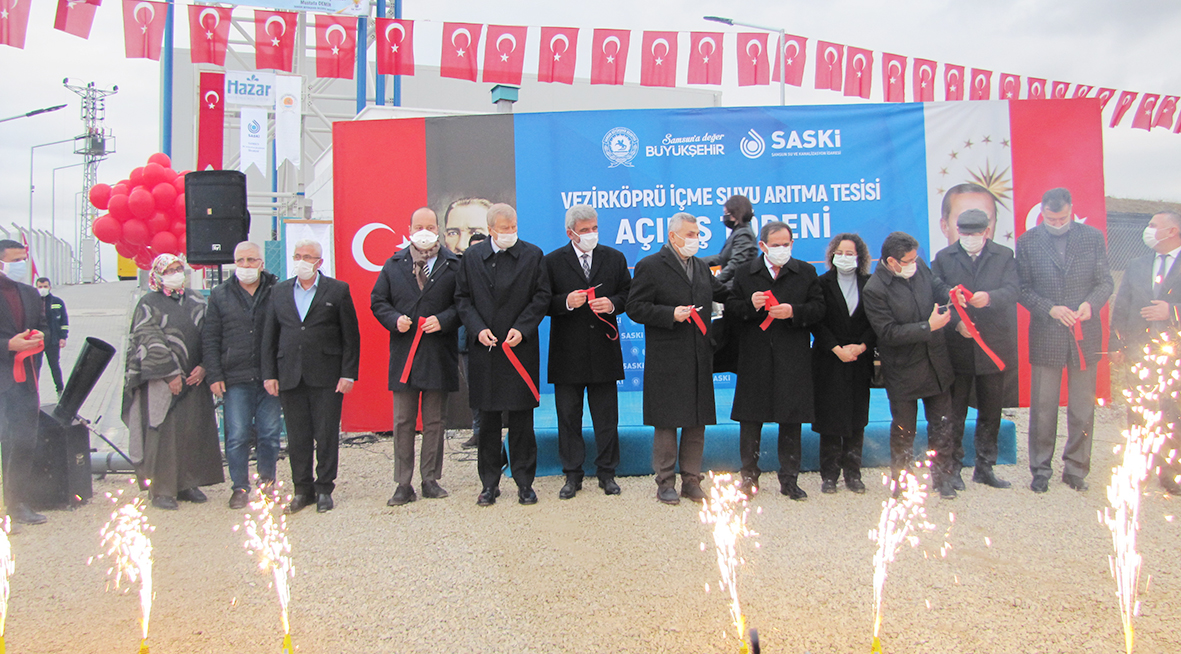 Vezirköprü merkezi temiz suya kavuştu… İçme Suyu Arıtma  Tesisi’nin Açılışı Yapıldı