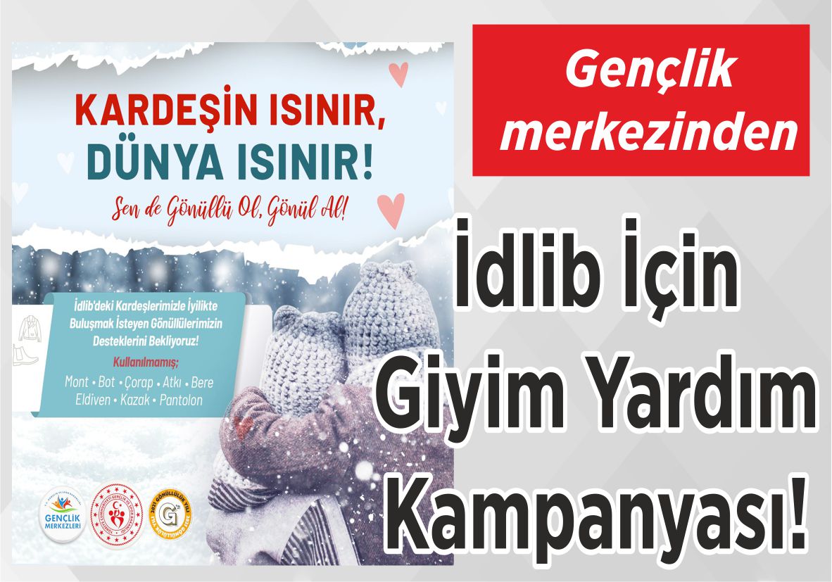 Gençlik merkezinden İdlib İçin Giyim Yardım Kampanyası!