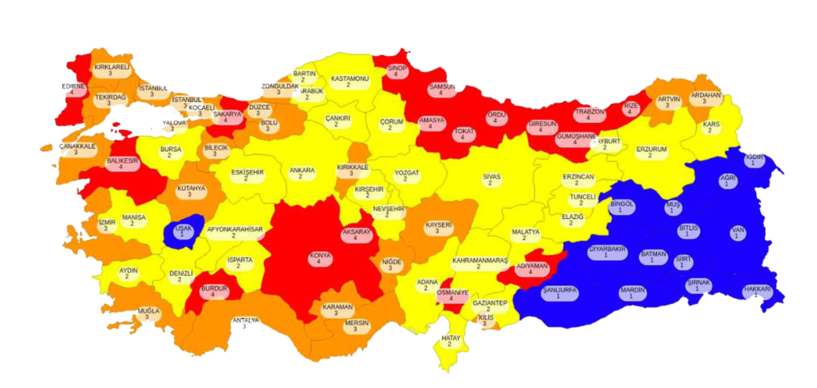 Sokağa çıkma yasağı 1 güne indi, yüz yüze eğitim ve düğün sektörüne müjde geldi. Ama… Vezirköprü Çok Riskli Grupta