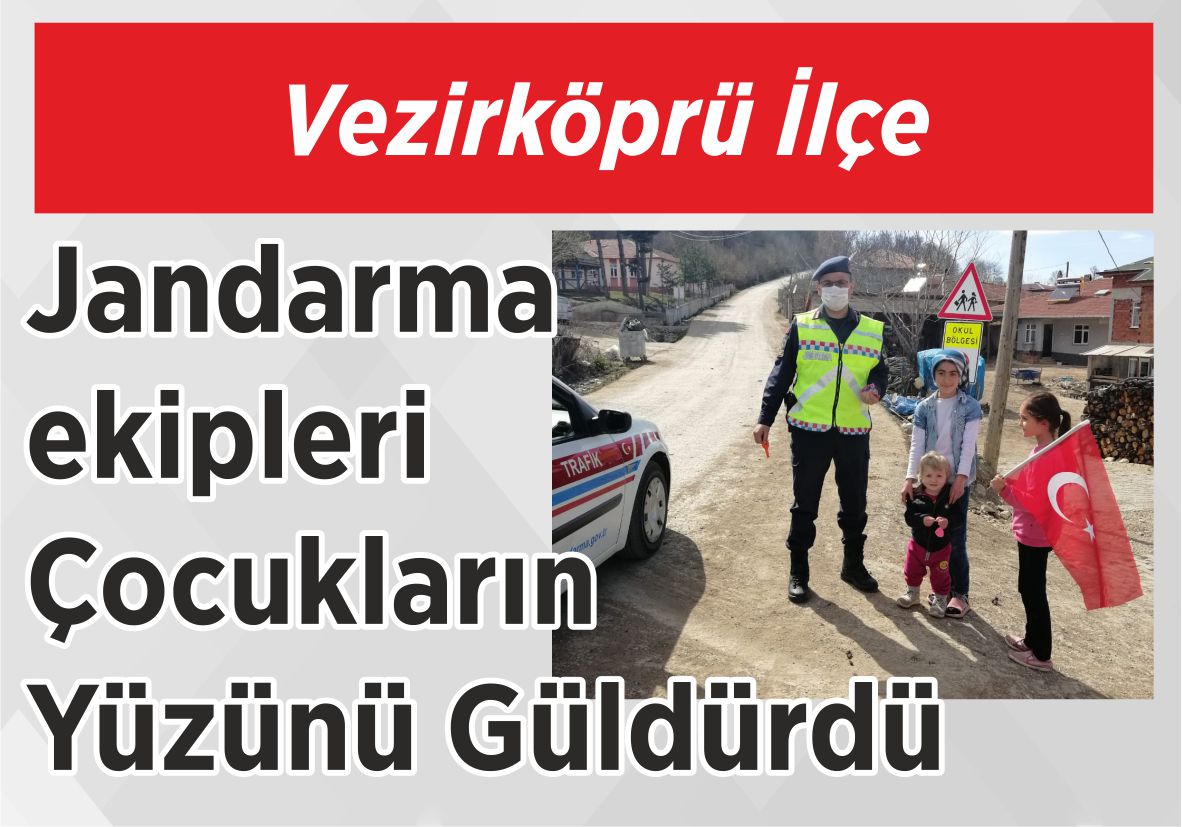 Vezirköprü İlçe Jandarma ekipleri Çocukların Yüzünü Güldürdü