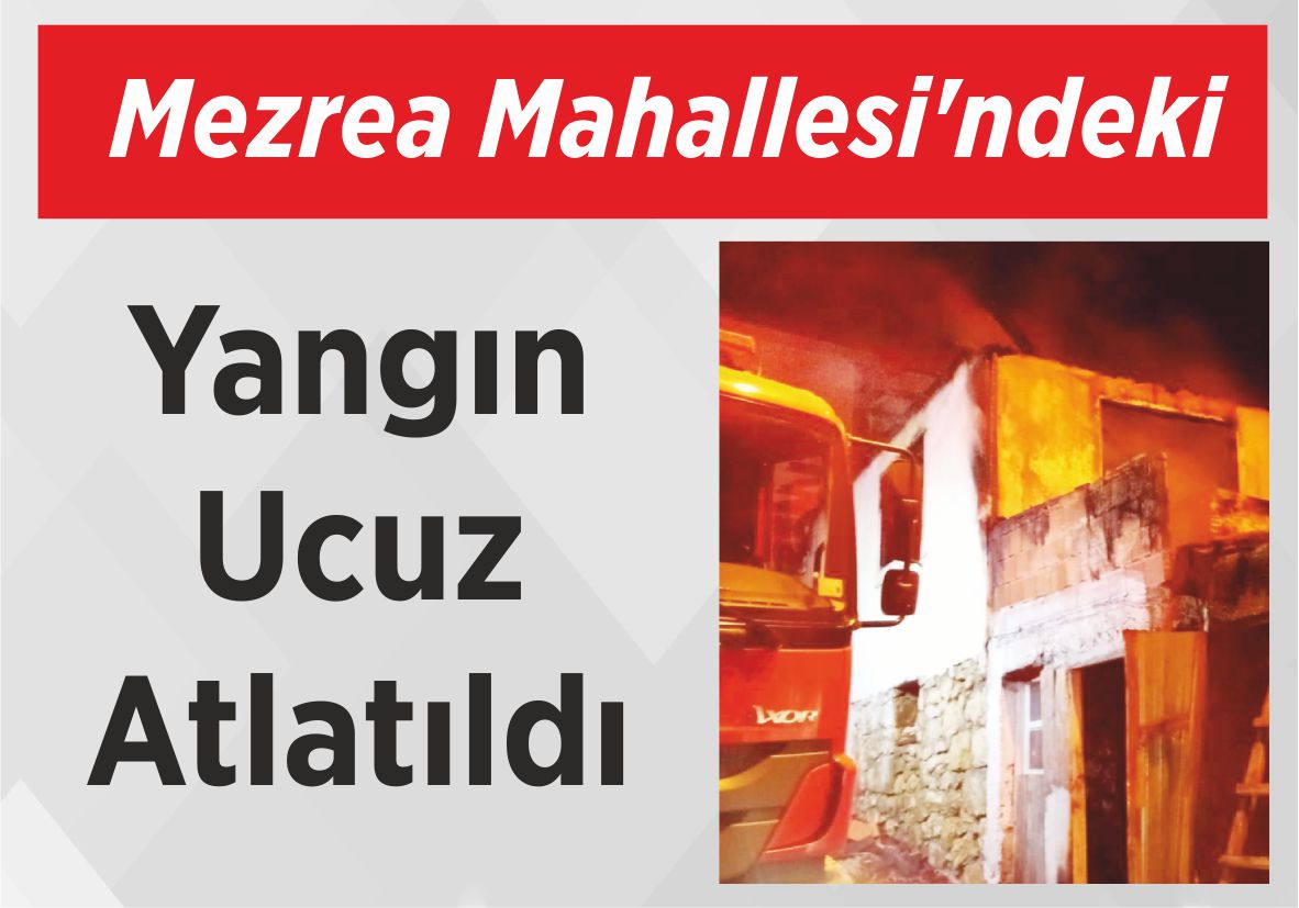 Mezrea Mahallesi’ndeki Yangın Ucuz Atlatıldı