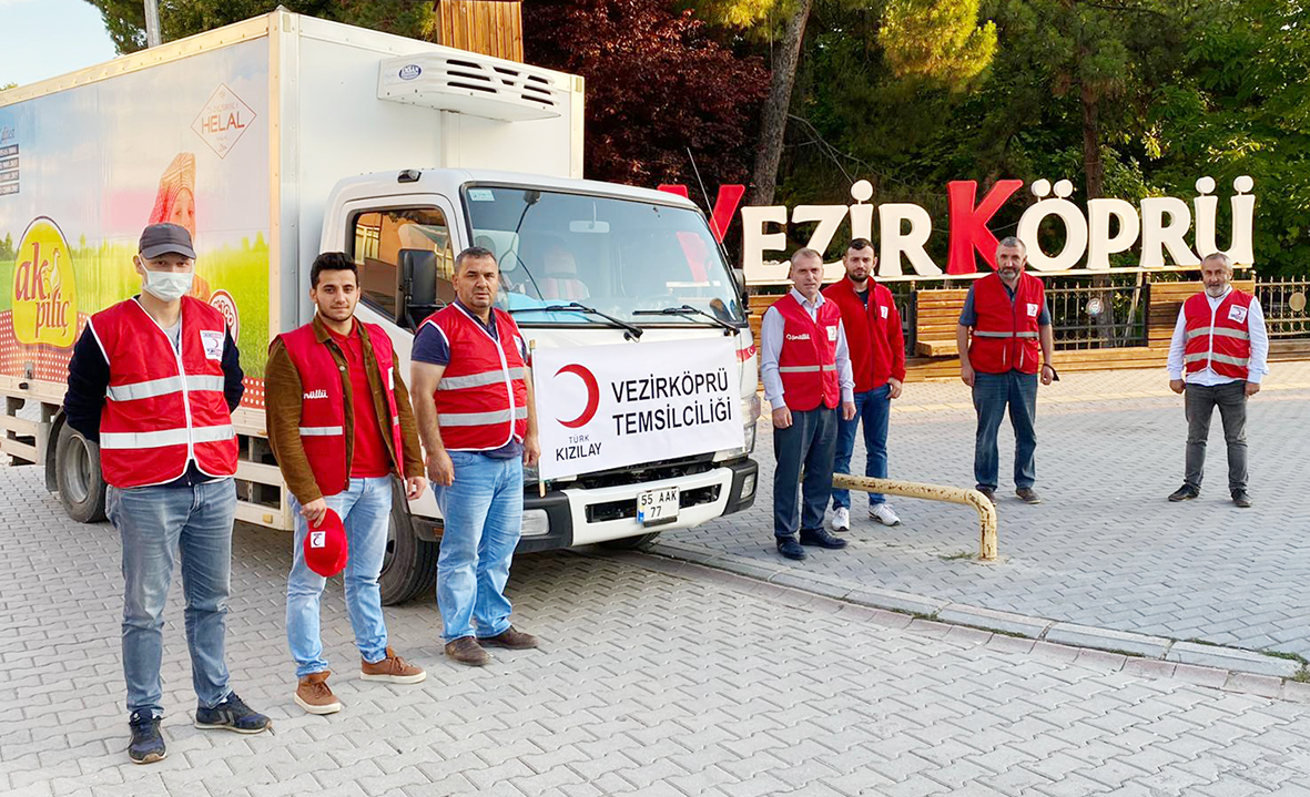 Vezirköprü Kızılay  İlçe Temsilciliği’nden Afetzedelere Yardım Eli