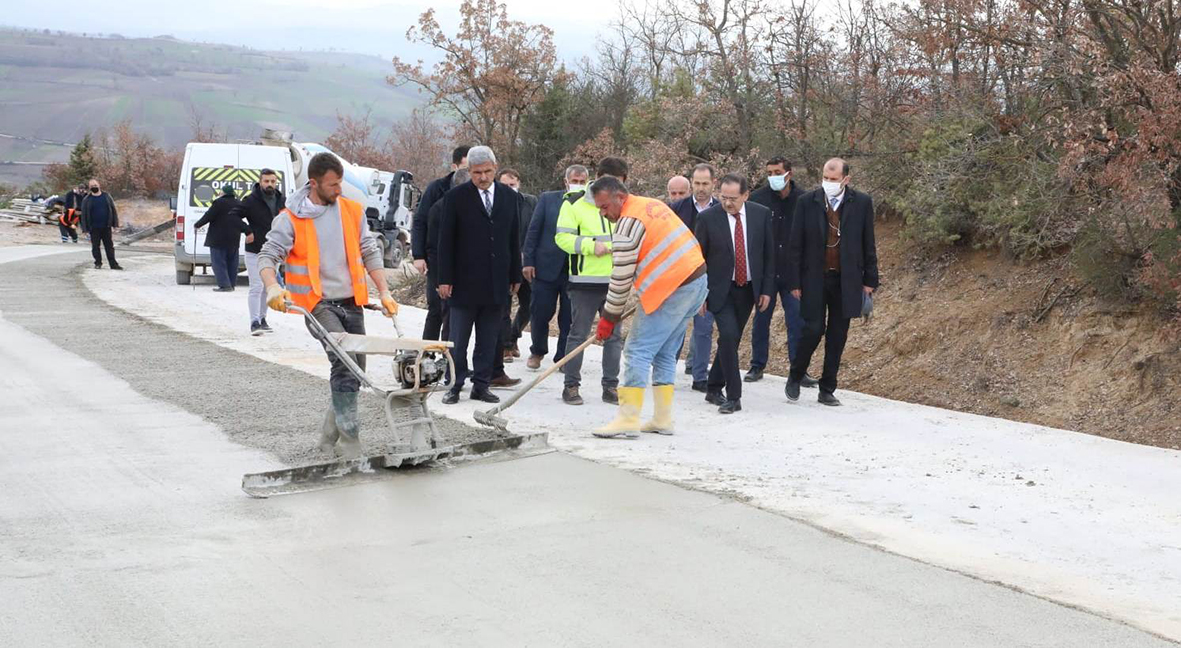 Çalköy köprüsünün ardından  Çalköy – Güldere Grup Yolu  Hattında da Çalışma Başladı