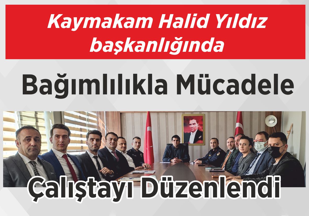 Kaymakam Halid Yıldız başkanlığında Bağımlılıkla Mücadele Çalıştayı Düzenlendi