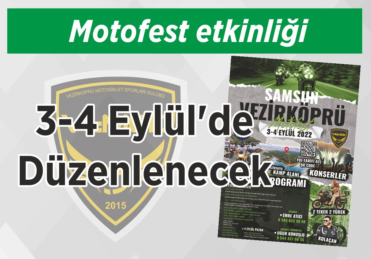 Motofest etkinliği 3-4 Eylül’de Düzenlenecek