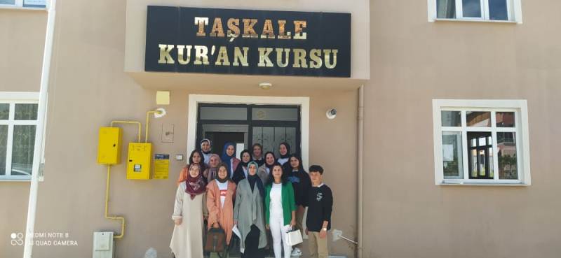 Şahinkaya Mesleki ve Teknik Anadolu Lisesi Taşkale Kuran Kursu’nu Ziyaret Etti