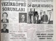 DYP’nin kitle örgütleriyle ilçemizdeki  toplantısı…  Vezirköprü Sorunları 13 Ekim 2002  Pazar