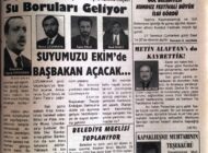 Gecikmiş bir çalışma, başarılı sonuç: Vezirköprü halkına müjde! Su Boruları Geliyor Suyumuzu Ekim’de  Başbakan Açacak 27 Temmuz 2003 Pazar