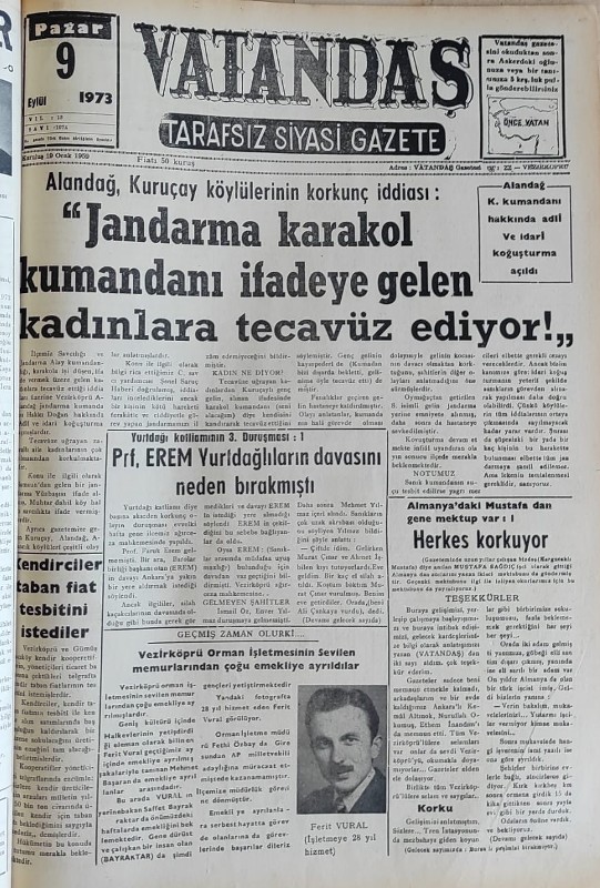 “Jandarma karakol kumandanı ifadeye gelen kadınlara tecavüz ediyor!”