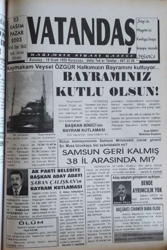 BAYRAMINIZ KUTLU OLSUN