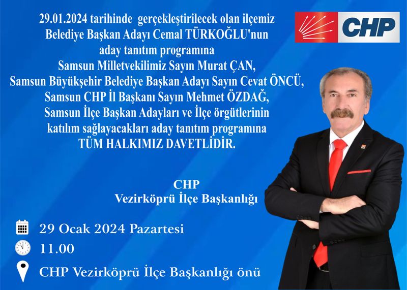 CHP Başkan adayını tanıtacak