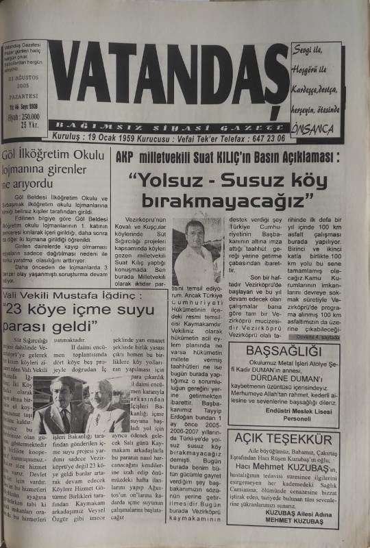 “Yolsuz – Susuz köy bırakmayacağız”