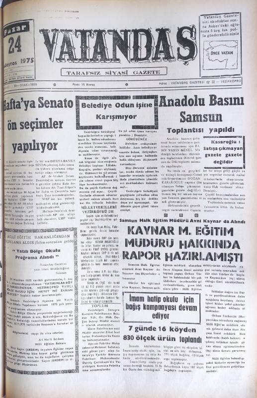 Vezirköprü’ye HUZUREVİ