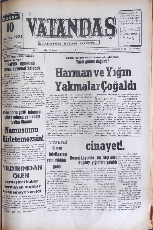 Harman ve Yığın Yakmalar Çoğaldı