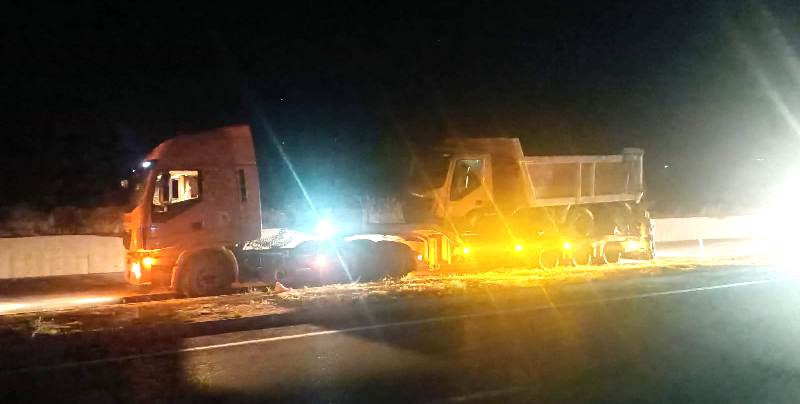 Büyükşehir Kamyonu kazası ucuz atlatıldı