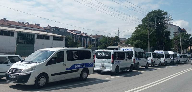 Vezirköprü’deki Dolmuşçulardan ‘DURAK YOK’ eylemi