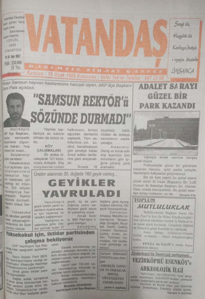 Samsun Rektörü Sözünde durmadı