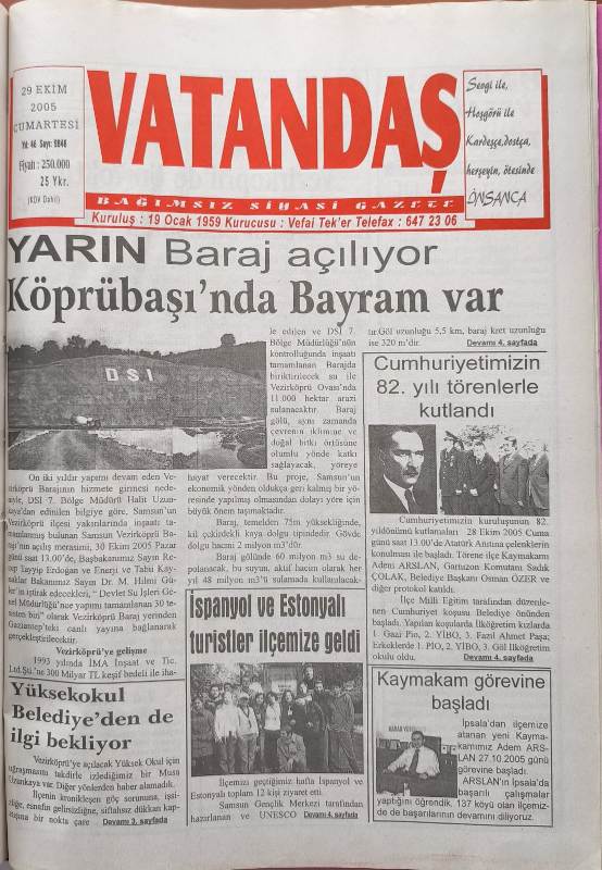 YARIN Baraj açılıyor Köprübaşı’nda Bayram var