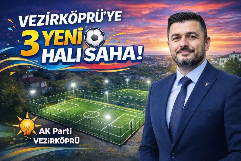 Vezirköprü’ye 3 Yeni Halı Saha