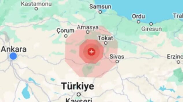 5.5 büyüklüğünde ki deprem korkuttu