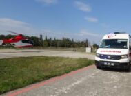 Ambulans helikopter yeni doğan bebek için havalandı