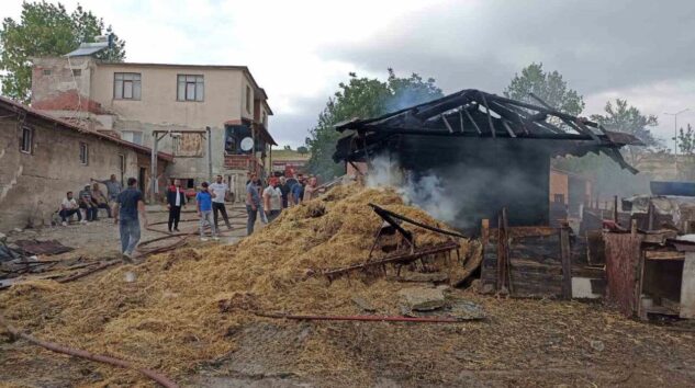 Hazva’da ambar yangını: 7 ton buğday küle döndü