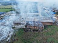Saman deposu küle döndü: Hasarın boyutu dronla görüntülendi
