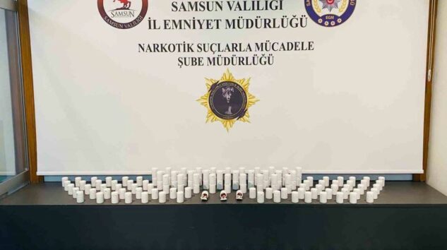 Samsun’da 10 bin 104 sentetik ecza hap ele geçirildi